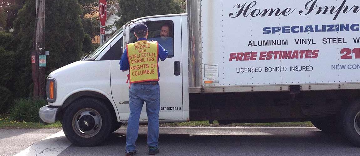 Photo of Knights collect for Disabled.
