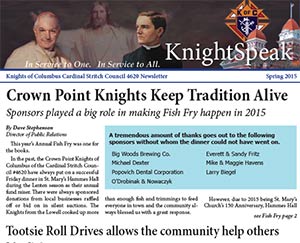 Cover of Spring 2015 newsletter