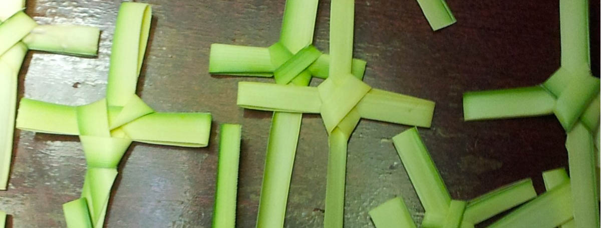 A photo of palm crosses