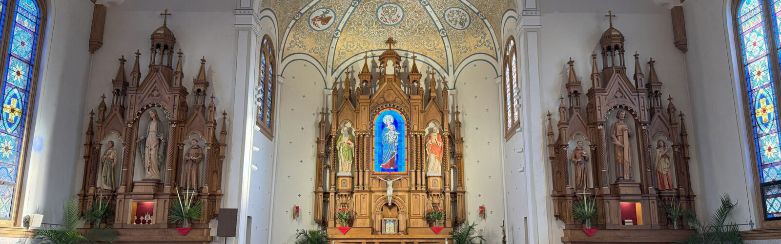 An inside picture of the renovated St. Mary Church