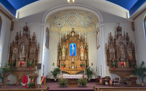 An inside picture of the renovated St. Mary Church